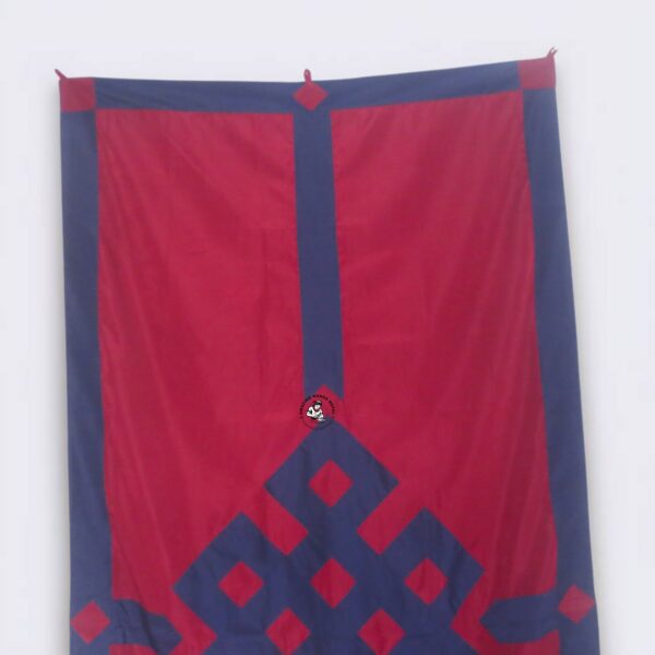 Maroon Tibetan Endless Knot Door Curtain