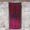 Maroon Tibetan Endless Knot Door Curtain