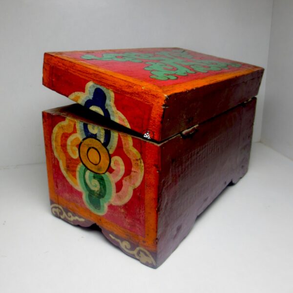 Tibetan Meditating Buddha Wooden Jewelry Box