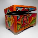 Tibetan Meditating Buddha Wooden Jewelry Box