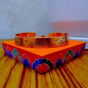 Mount Everest Carved Copper Bracelet
