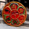 Buddhist Om Mani Wooden Mandala Décor