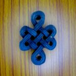 Wooden Tibetan Black Infinity Knot Wall Hanging