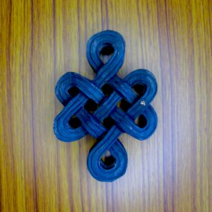 Wooden Tibetan Black Infinity Knot Wall Hanging
