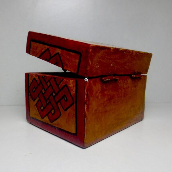 Buddhist Tibetan Lotus Wooden Jewelry Box