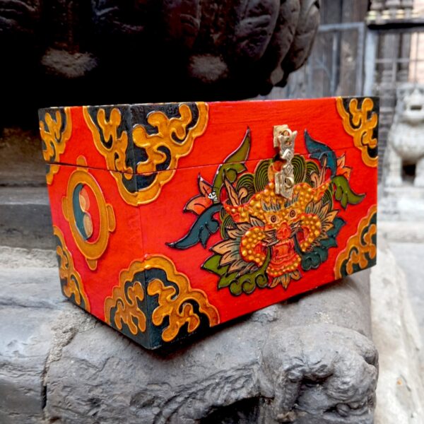 Tibetan Traditional Wooden Jewelry Box