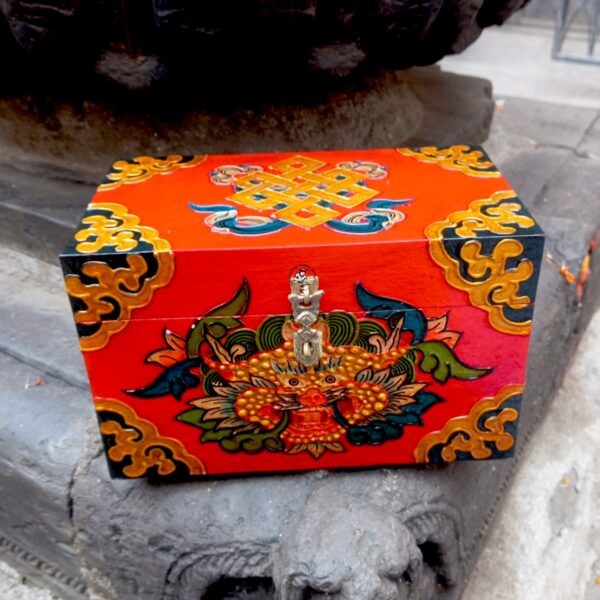 Tibetan Traditional Wooden Jewelry Box