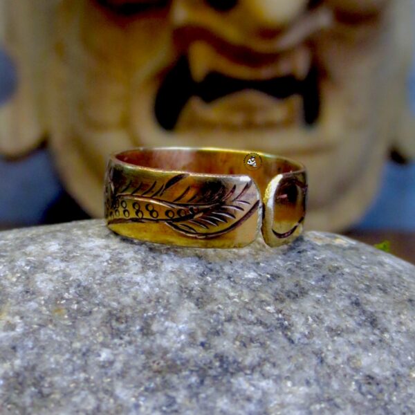 Copper Dragon Carved Finger Ring