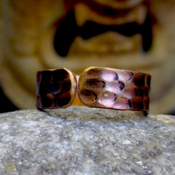 Hand-Hammered Copper Finger Ring