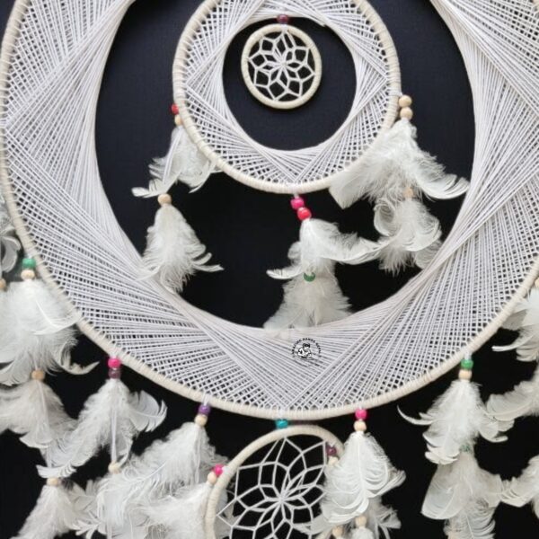 Woolen Dream Catcher Natural White