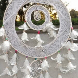 Woolen Dream Catcher Natural White