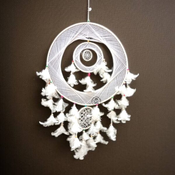 Woolen Dream Catcher Natural White