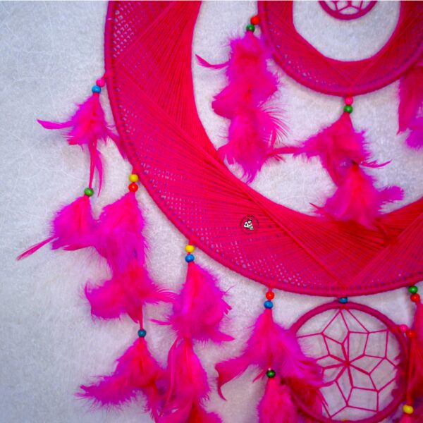 Woolen Dream Catcher Pink