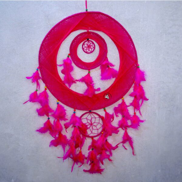 Woolen Dream Catcher Pink