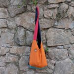 Peace Spiral Patched Bag Peace and Spiral Patched Shoulder Cotton Bag