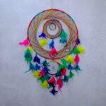 Rainbow Woolen Dream Catcher