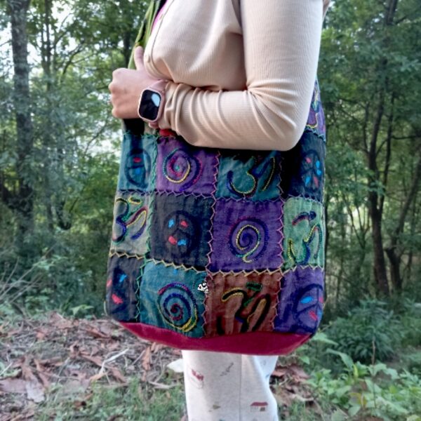 Spiral Artistic Cotton Hippie Shoulder Bag