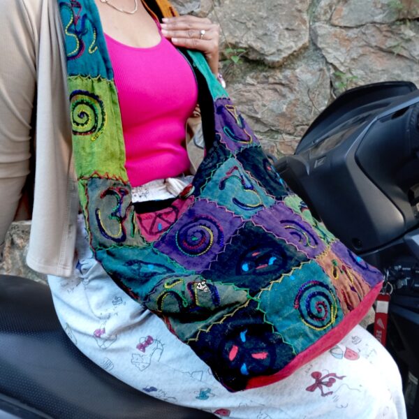 Spiral Artistic Cotton Hippie Shoulder Bag