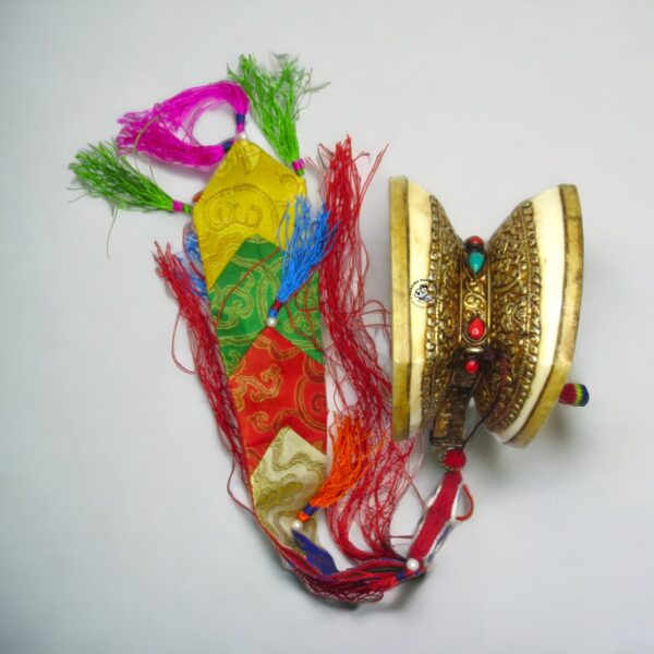 Traditional Tibetan Monk Hand Drum (Damaru)