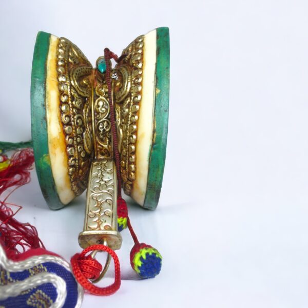 Vintage Tibetan Monk Hand Drum (Damaru)