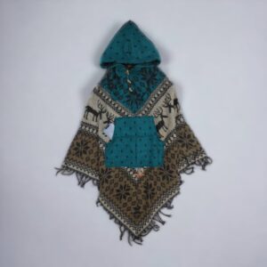 Himalayan Artistic Deer Woolen Poncho