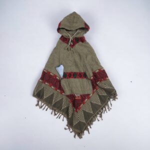Himalayan Nepali Dhaka Design Poncho