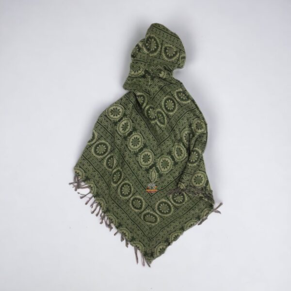 Himalayan Yoga Flower Woolen Poncho