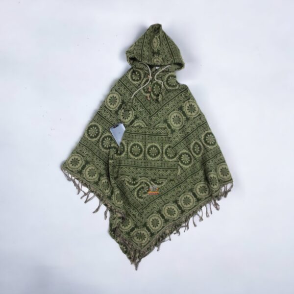 Himalayan Yoga Flower Woolen Poncho