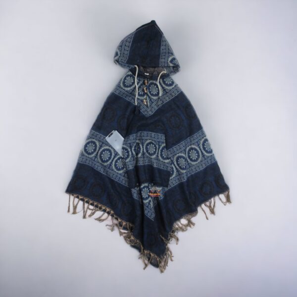 Himalayan Yoga Flower Woolen Poncho