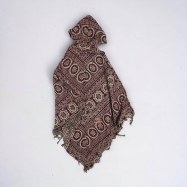 Himalayan Yoga Flower Woolen Poncho
