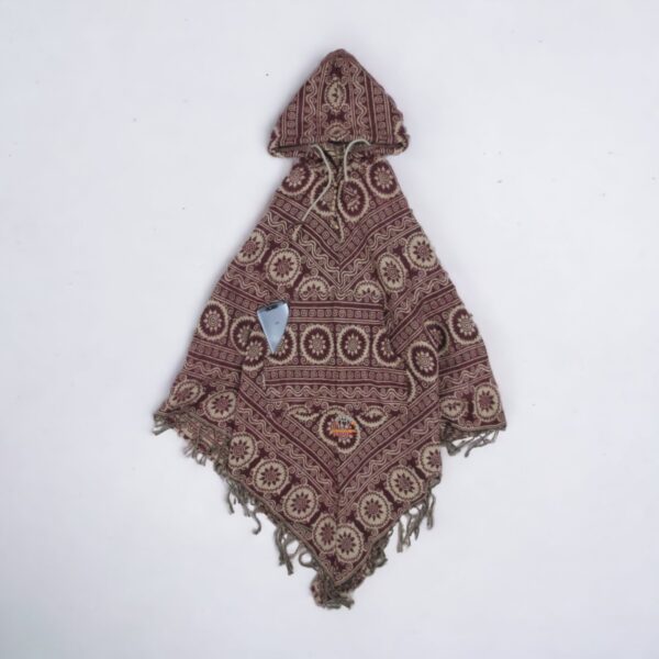 Himalayan Yoga Flower Woolen Poncho