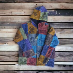 Himalayan Yoga Printed Patched Jacket