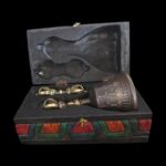 Tibetan Antiqued Bell and Dorje Altar Box