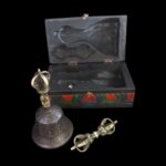 Tibetan Antiqued Bell and Dorje Altar Box