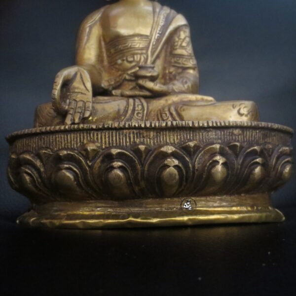 Tibetan Ratnasambhava Buddha brass statue