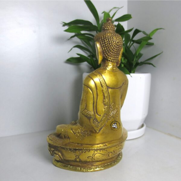 Tibetan Ratnasambhava Buddha brass statue