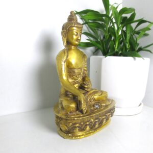 Tibetan Ratnasambhava Buddha brass statue