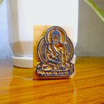 Buddha Carved Wooden Stamp Hand-carved Buddha Motif Carved Wooden Tibetan Stamp