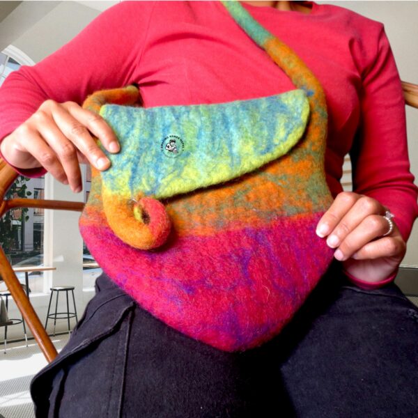 Nepali Artisanal Felt Wool Beach Bag