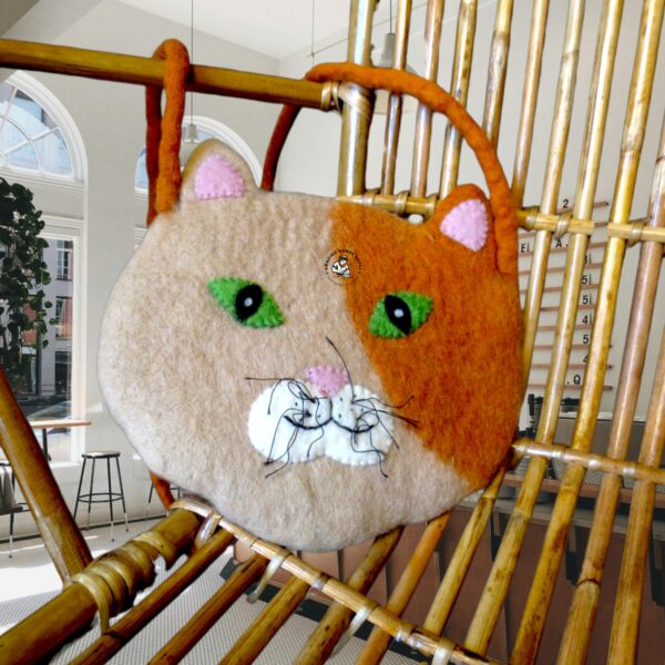 Felt Wool Cat Shoulder Bag