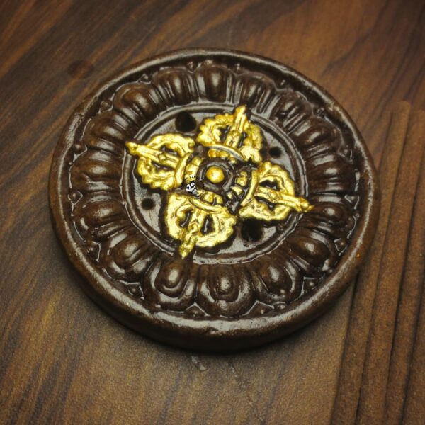Buddhist Golden Dorje Incense Holder