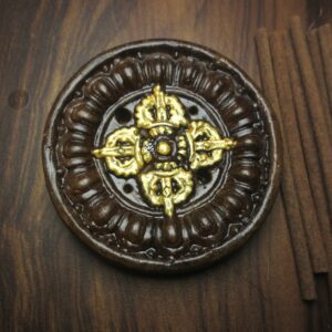 Buddhist Golden Dorje Incense Holder