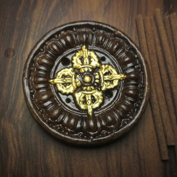 Buddhist Golden Dorje Incense Holder