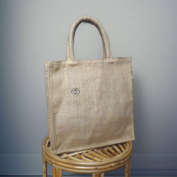 Nepali Artisanal Jute Tote Shopping Bag Small
