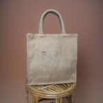 Nepali Artisanal Jute Tote Shopping Bag Small