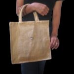 Nepali Artisanal Jute Tote Shopping Bag Small
