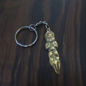 Tibetan Brass Phurba Keychain