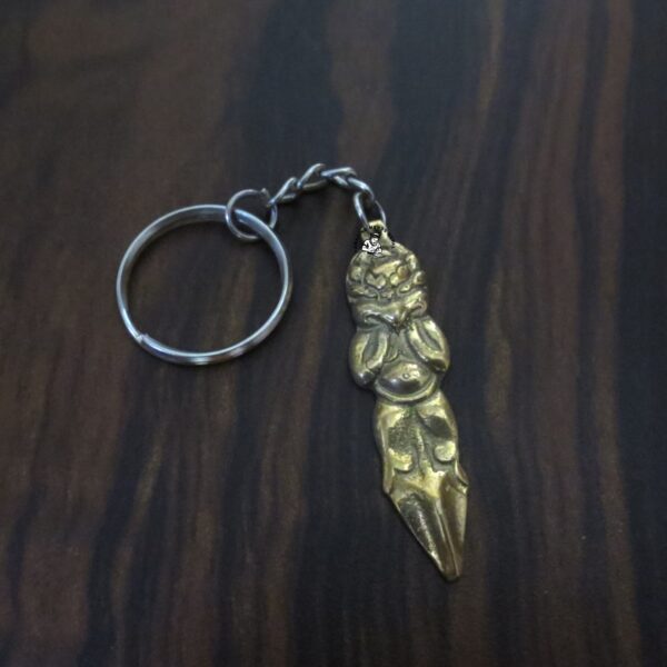 Tibetan Brass Phurba Keychain