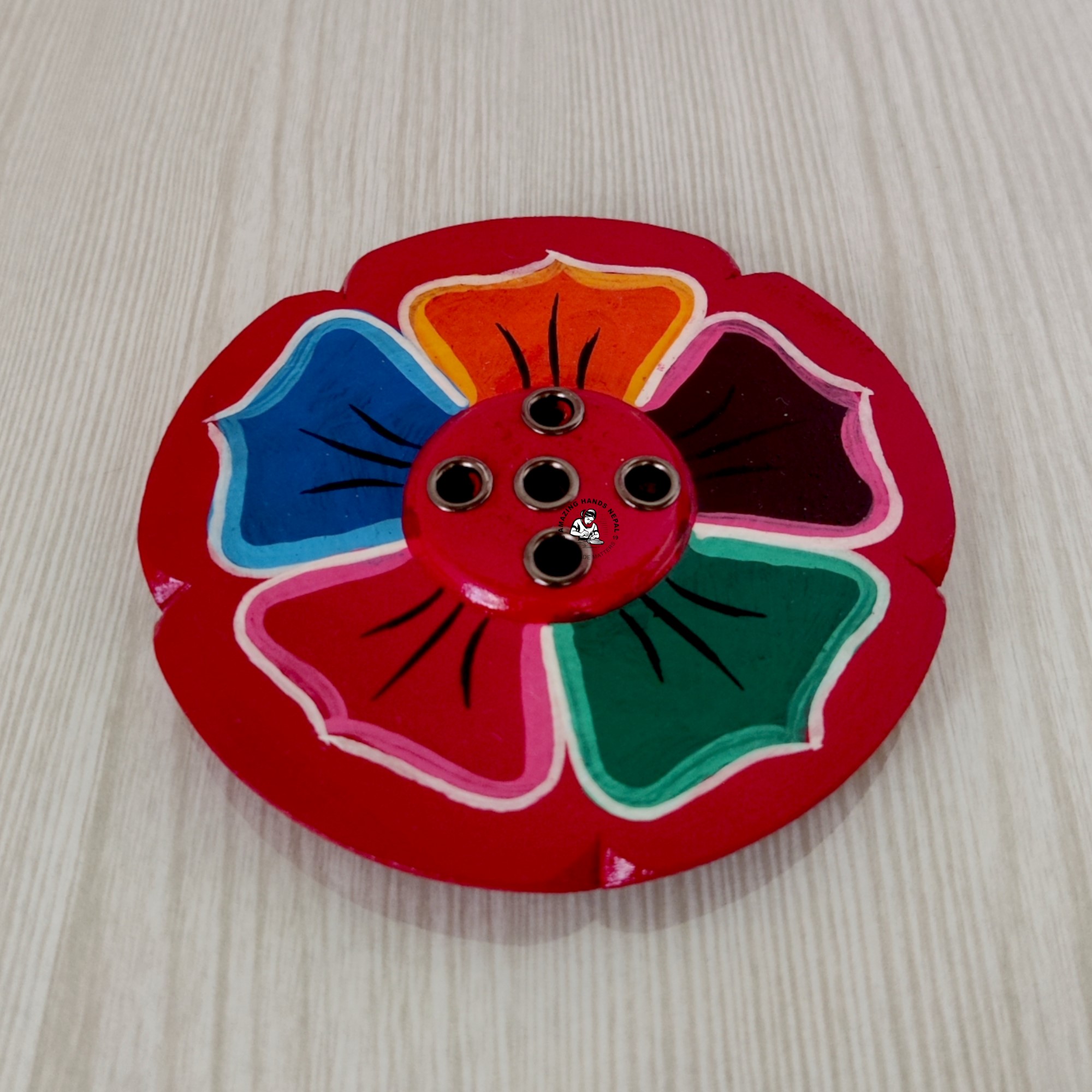 Buddhist Painted Incense Holder