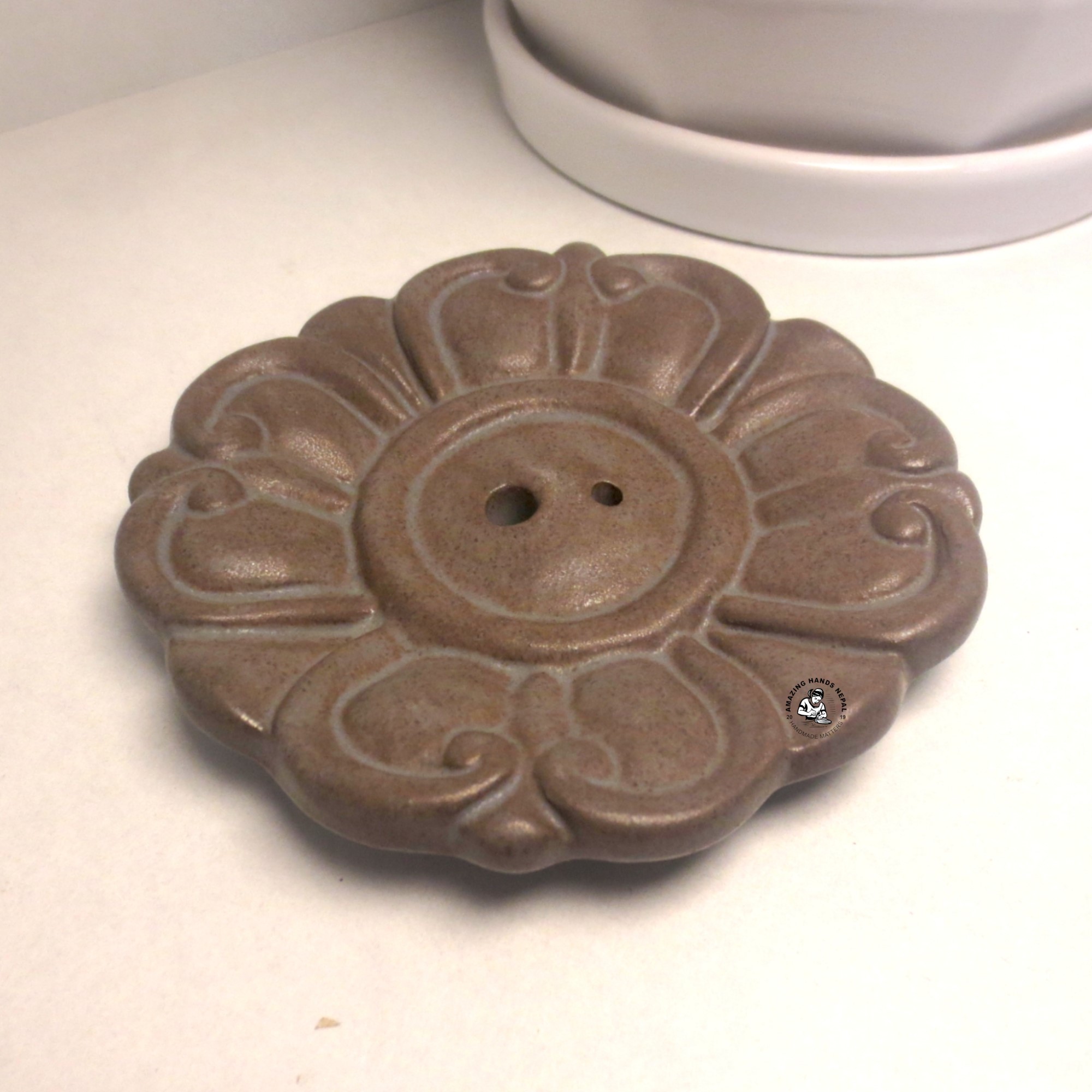 Ceramic Lotus Incense Holder